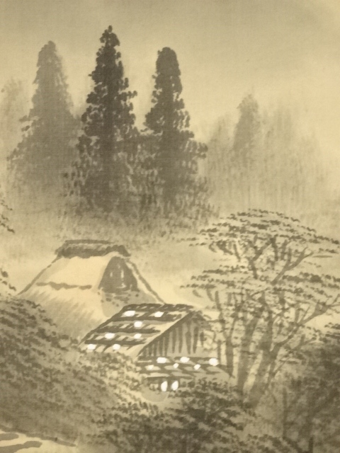 道具 ] - 道具 清堂筆 水墨山水 肉筆絹本掛軸 | ネットショップ圭